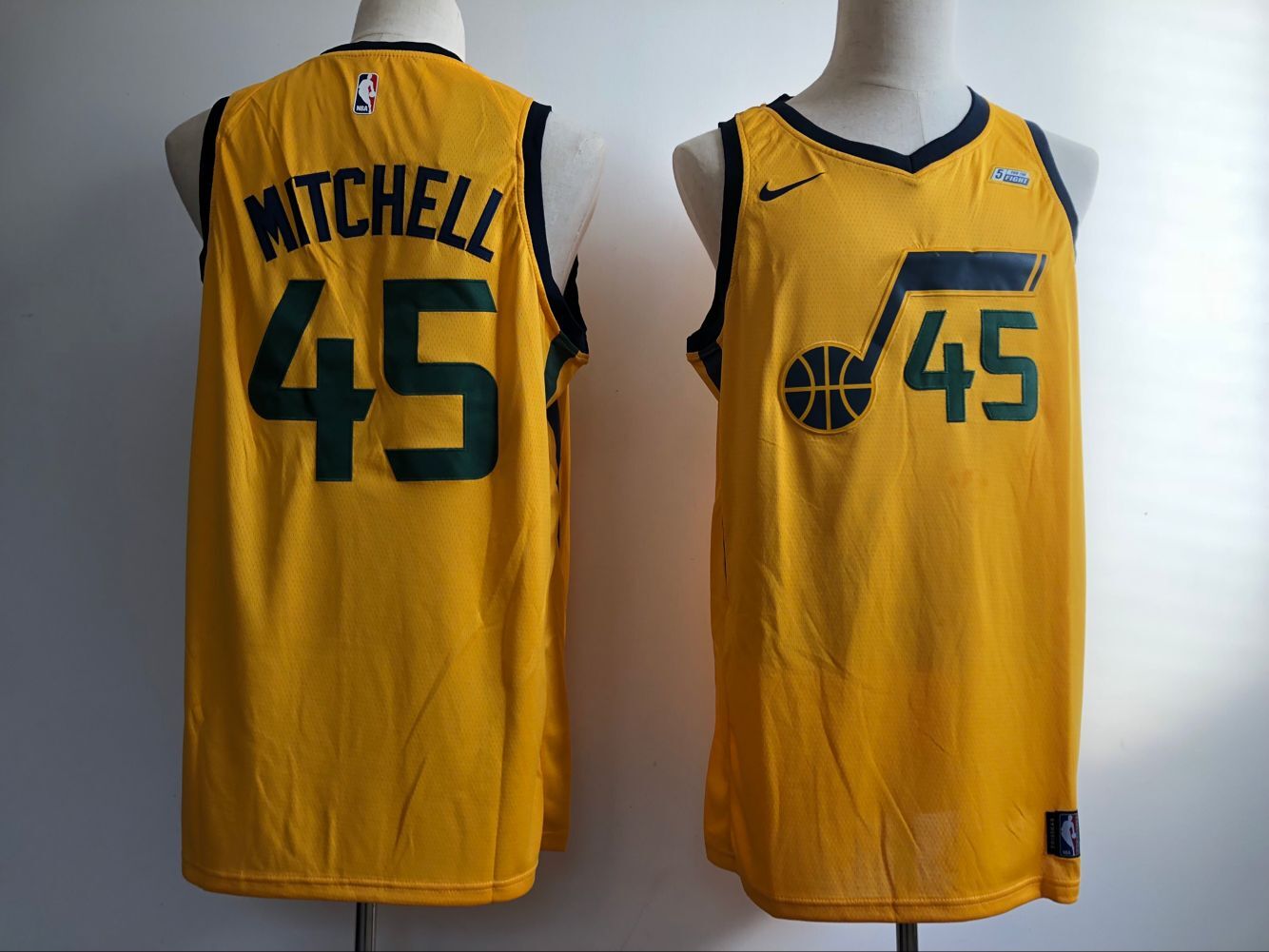 2018 Men Utah Jazz #45 Mitchell yellow Nike NBA Jerseys->los angeles lakers->NBA Jersey